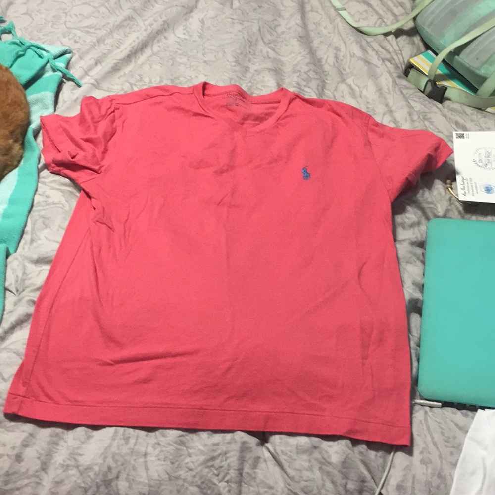 Ralph Lauren polo small coral V-neck women’s